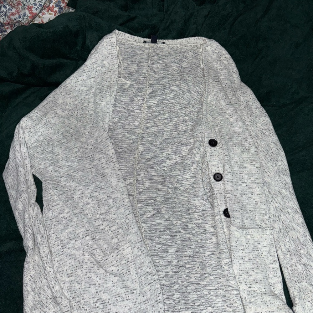 Women's Cream Button-Up Cardigan